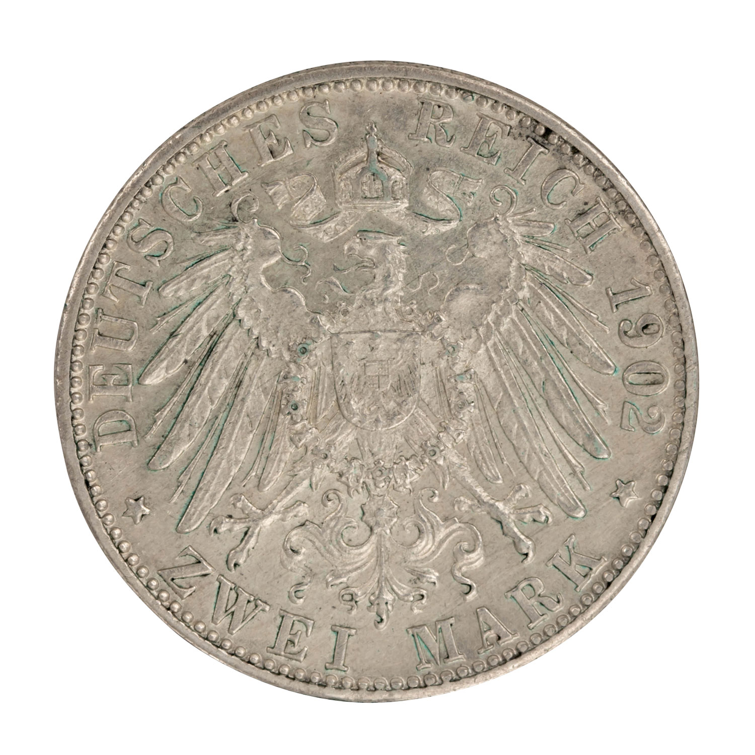 Herzogtum Sachsen-Meiningen/Silber - 2 Mark 1902/D, Herzog Georg II., - Image 2 of 2