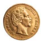 Königreich Bayern/Gold - 5 Mark 1878/D, König Ludwig II. (1864-1886),