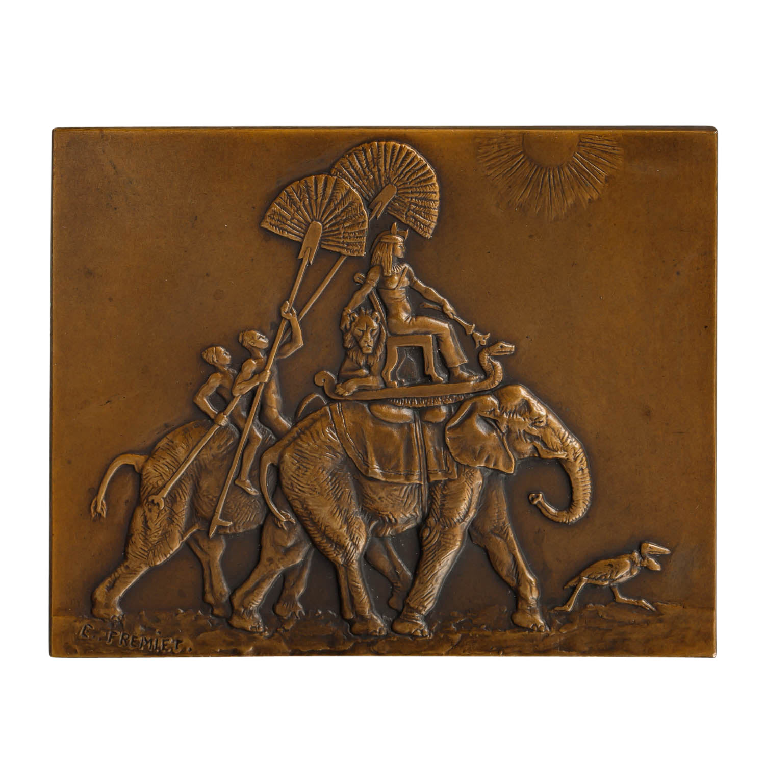Frankreich - Bronzeplakette o.J. (1902), Frémiet, Emmanuel (1824-1910), - Image 3 of 3