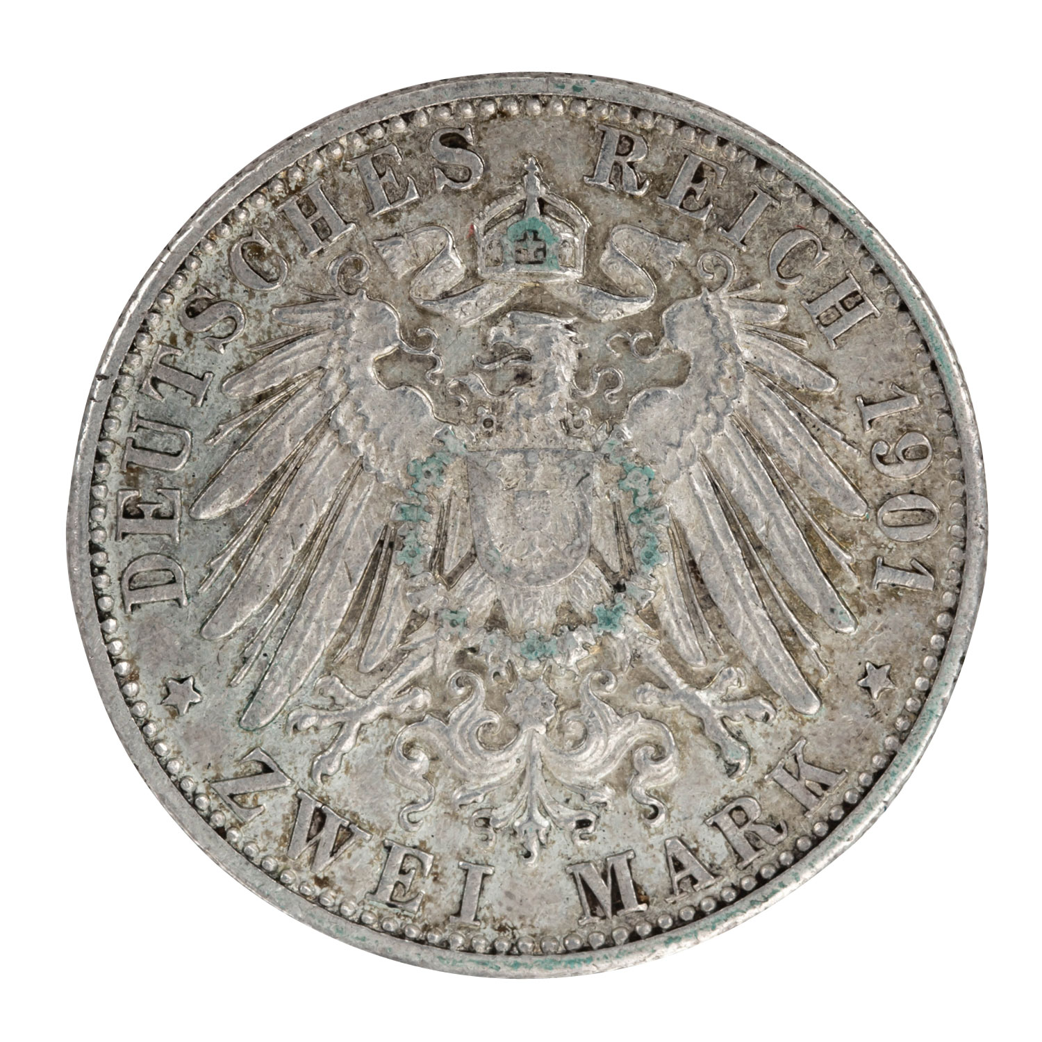 Herzogtum Sachsen-Meiningen/Silber - 2 Mark 1901/D, Herzog Georg II., - Image 2 of 2