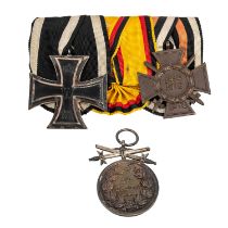 Dt. Kaiserreich - Ordensspange mit Verdienstauszeichnungen zum 1. Weltkrieg.