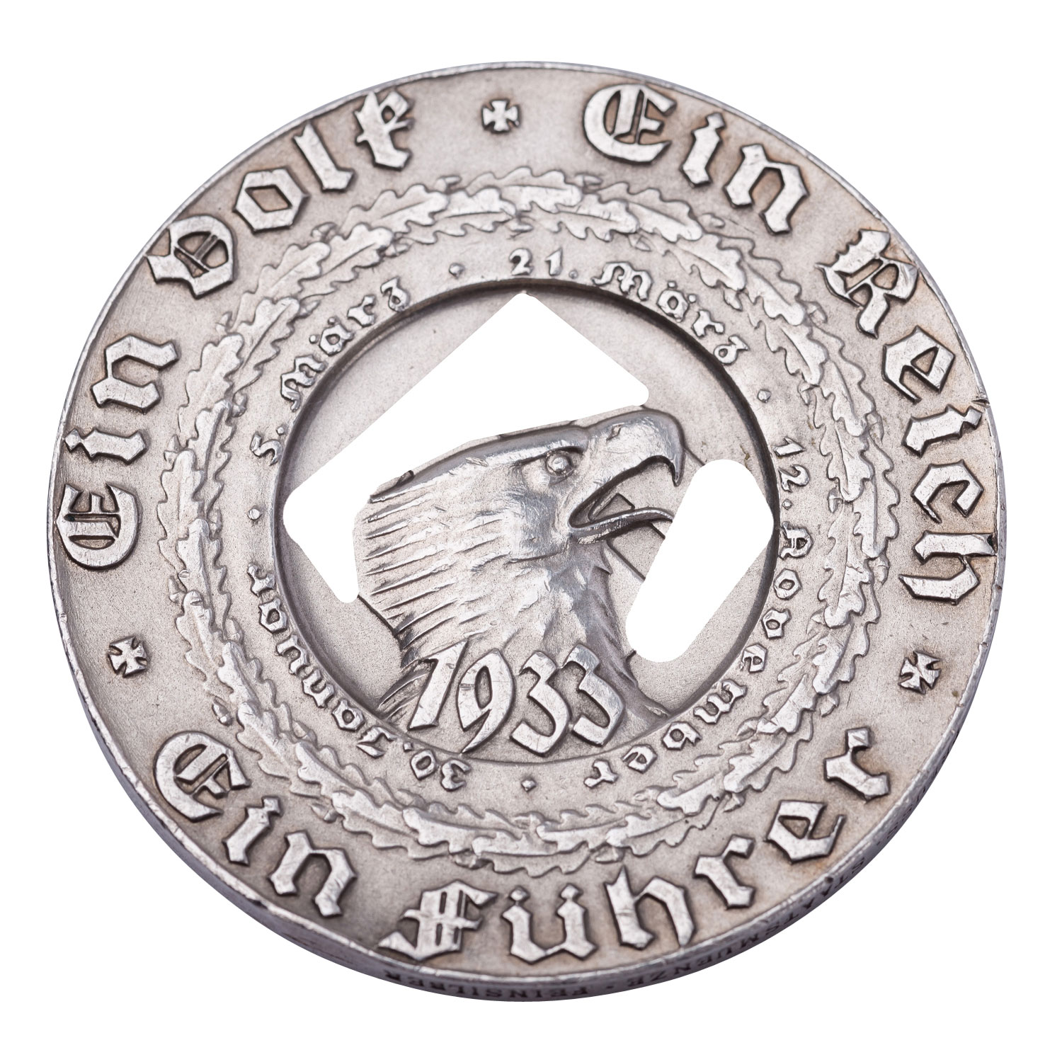 Deutschland 1933-34 - Silbermedaille 1933, auf Hitlers Machtergreifung, - Image 2 of 2