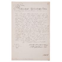 Brief an König Karl I. von Württemberg (1823-1891),