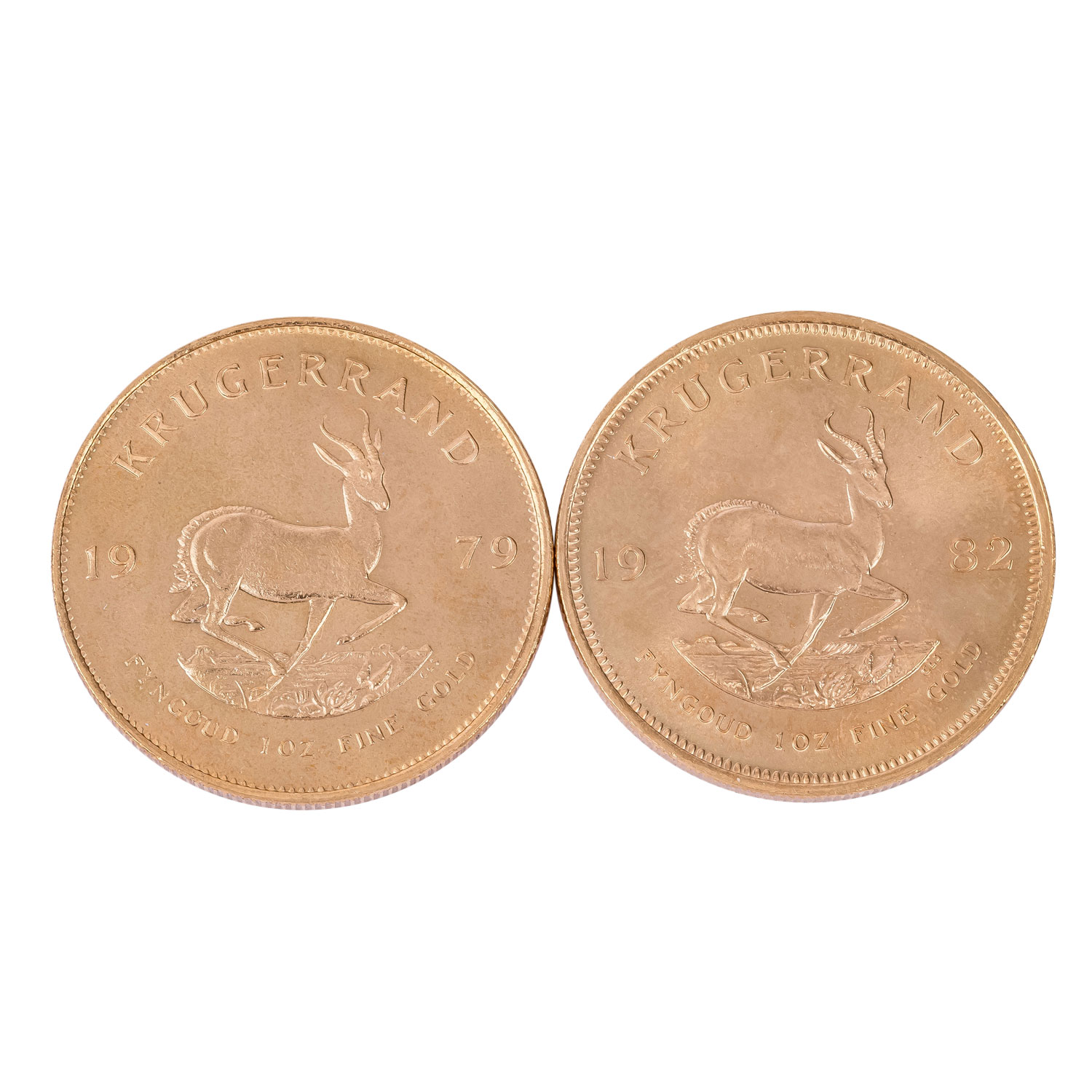 Südafrika /GOLD - 2 x 1 Unze Krügerrand 1979 / 1982