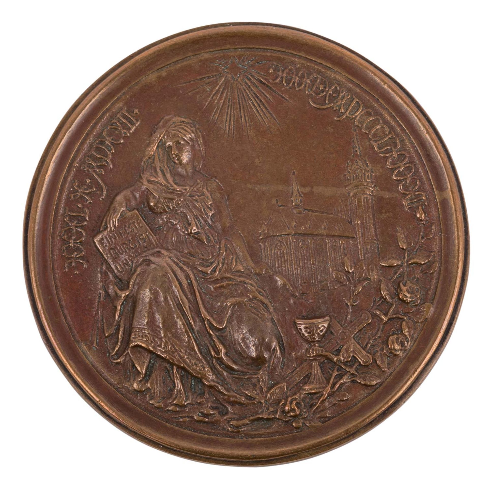 Dt. Kaiserreich - Bronzegußmedaille o.J. (1892), 375 Jahre Reformation - Bild 2 aus 2