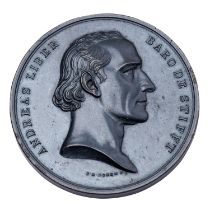 RDR - geschwärzte Bronzemedaille o.J. (1830er Jahre), von Joseph D. Böhm (1794-1865), 