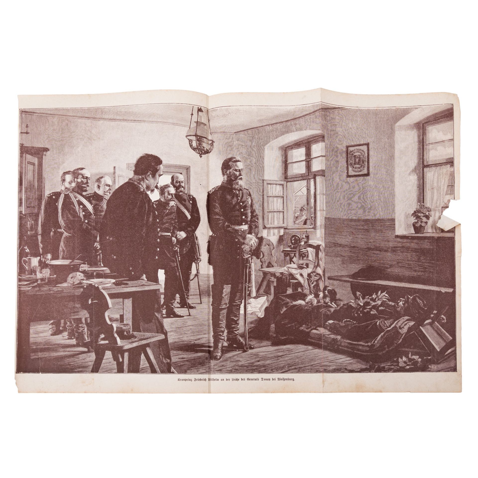 Deutsches Kaiserreich - Konvolut von Gedenktafeln und Anschlagplakaten zum Deutsch-Französischen Kri - Bild 10 aus 11