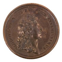 Frankreich - Bronzemedaille 1661, Ludwig XIV., auf seine persönliche Herrschaft,