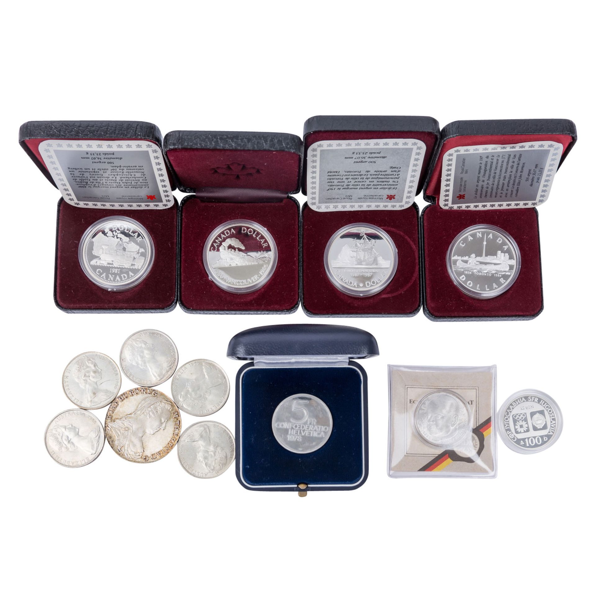 Kleines gemischtes Silber-Konvolut mit Münzen und Medaillen. Ca. 60 Stück. - Bild 2 aus 6