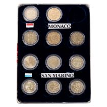 Monaco & San Marino - 9 x 2 Euro Gedenkmünzen