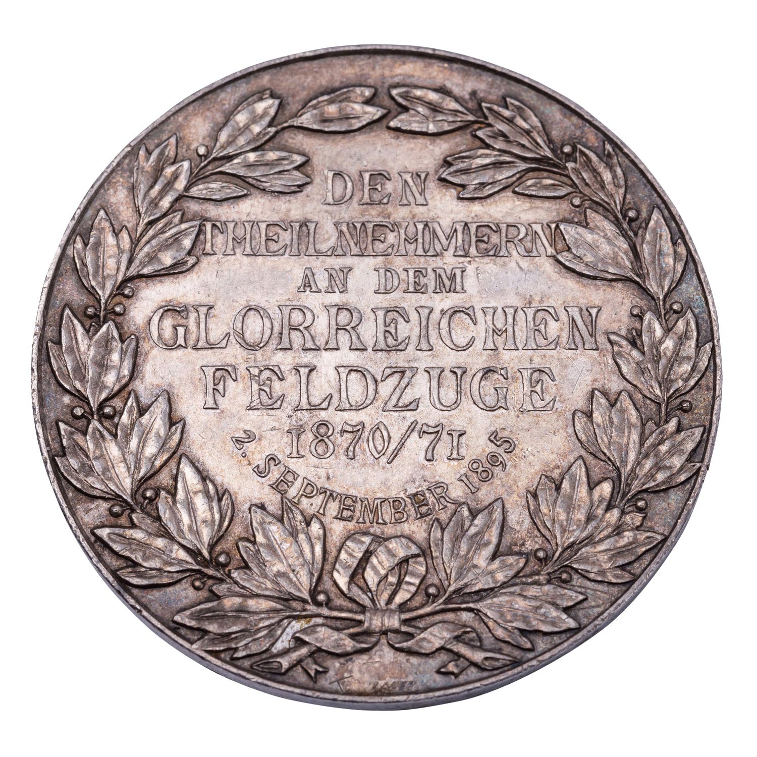 Stadt Erlangen - Silbermedaille 1895, Verdienstmedaille für die Teilnehmer - Image 2 of 2
