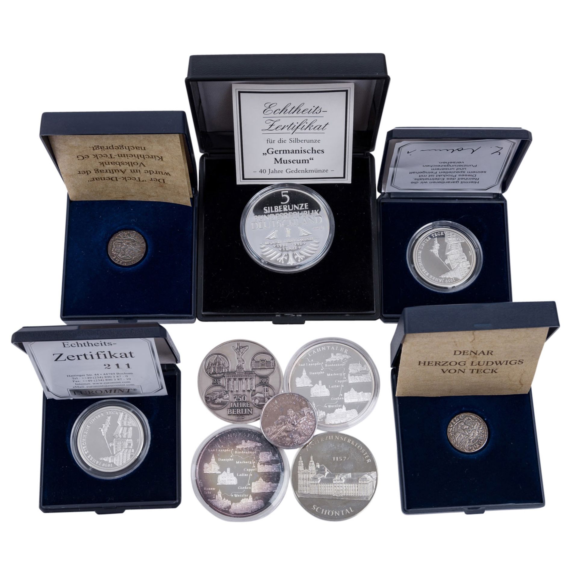 Gemischtes Silber-Konvolut mit Münzen und Medaillen. Ca. 115 Stück. - Bild 5 aus 9
