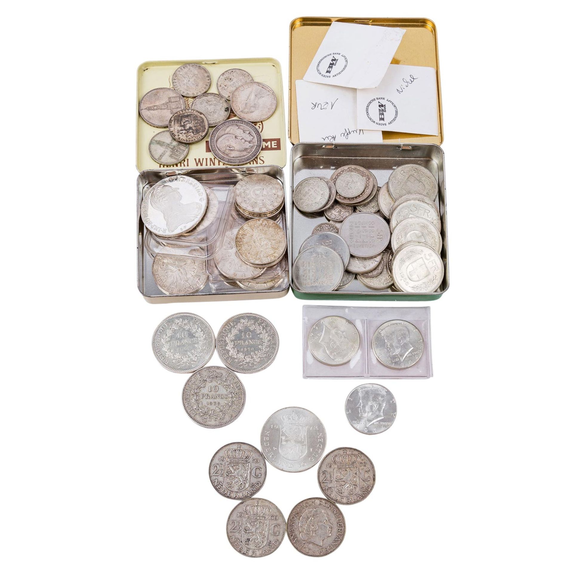 Kl. gemischtes Konvolut - Münzen u.a. aus Schweiz, Österreich, USA, etc. 