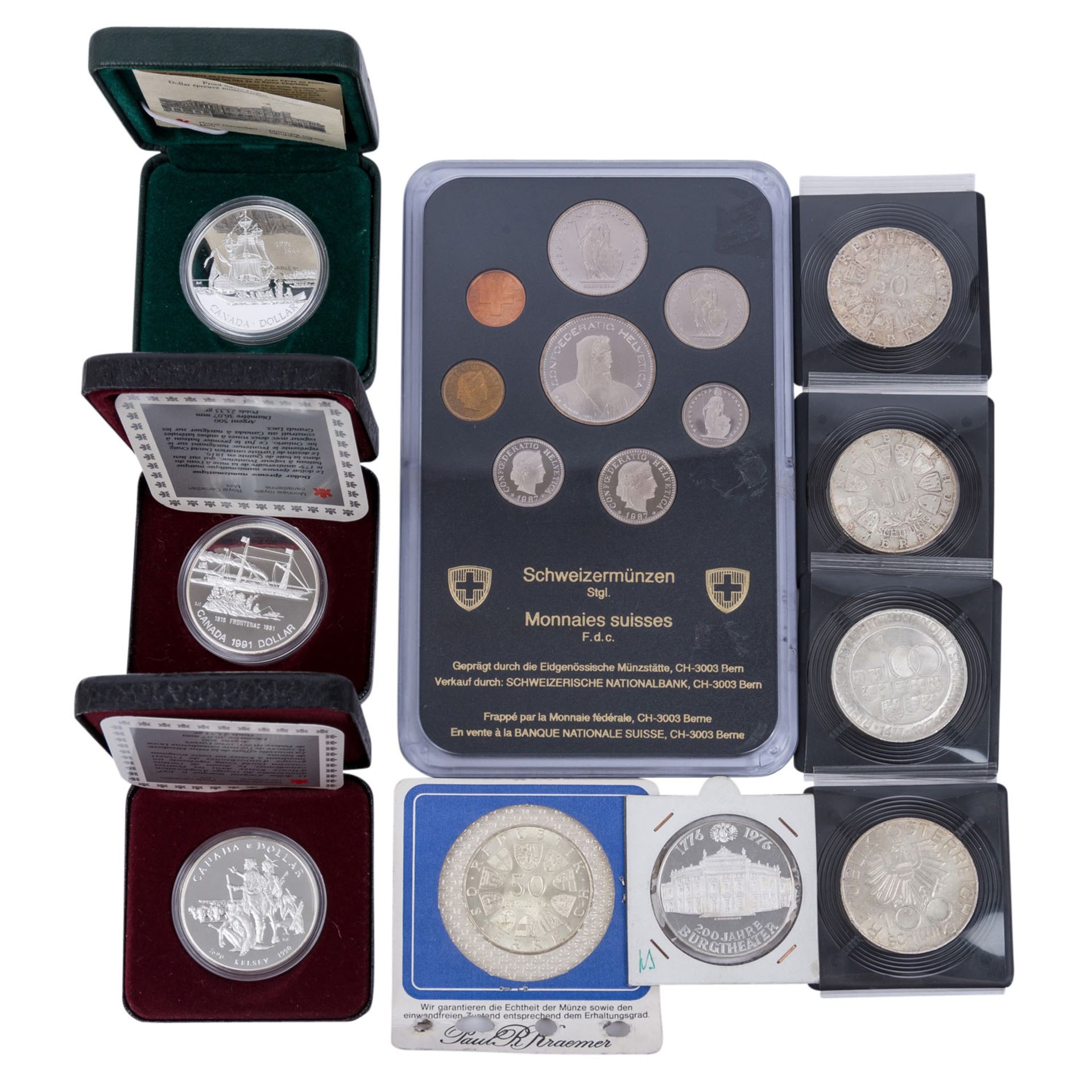 Gemischtes Silber-Konvolut mit Münzen und Medaillen. Ca. 115 Stück. - Bild 8 aus 9