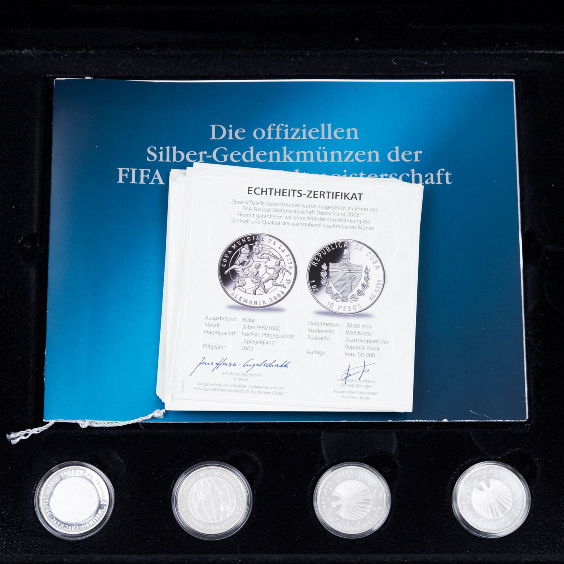 Die offiziellen Silbergedenkmünzen Fifa Fussball WM Deutschland 2006 - - Bild 5 aus 5