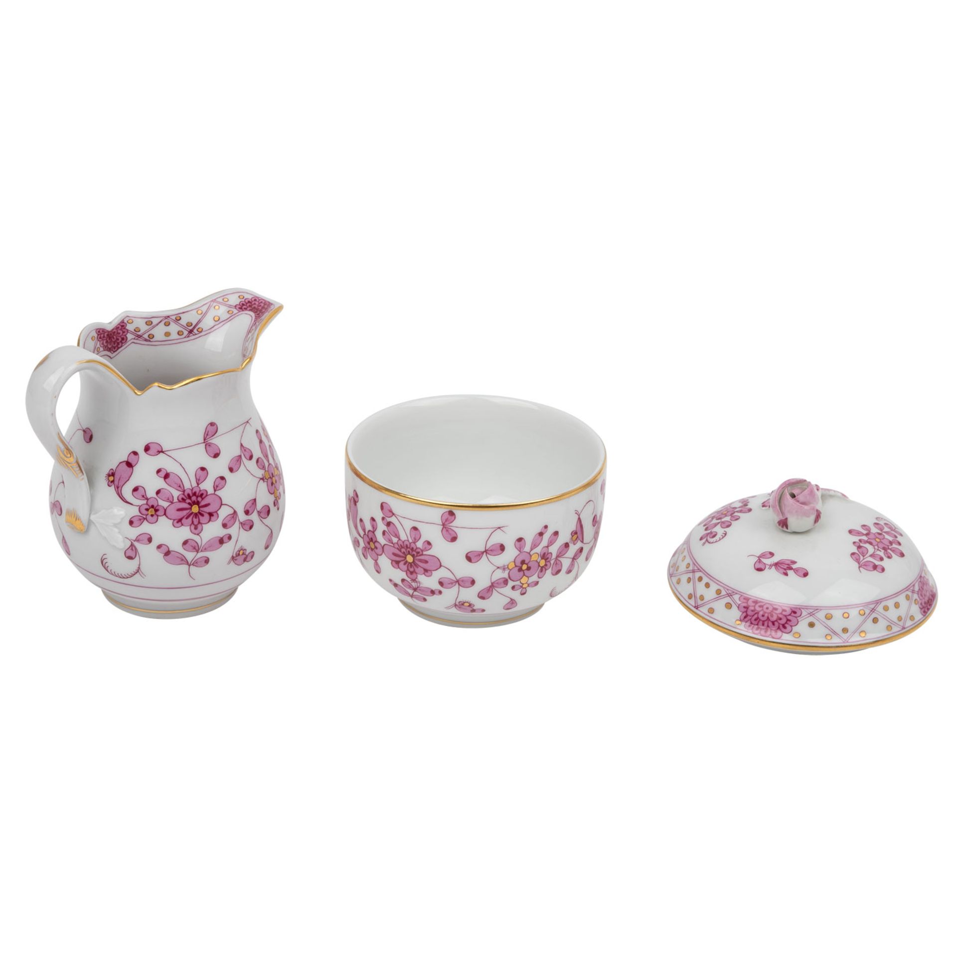 MEISSEN TEESERVICE "INDISCHE PURPUR", 1. Wahl., - Image 11 of 12