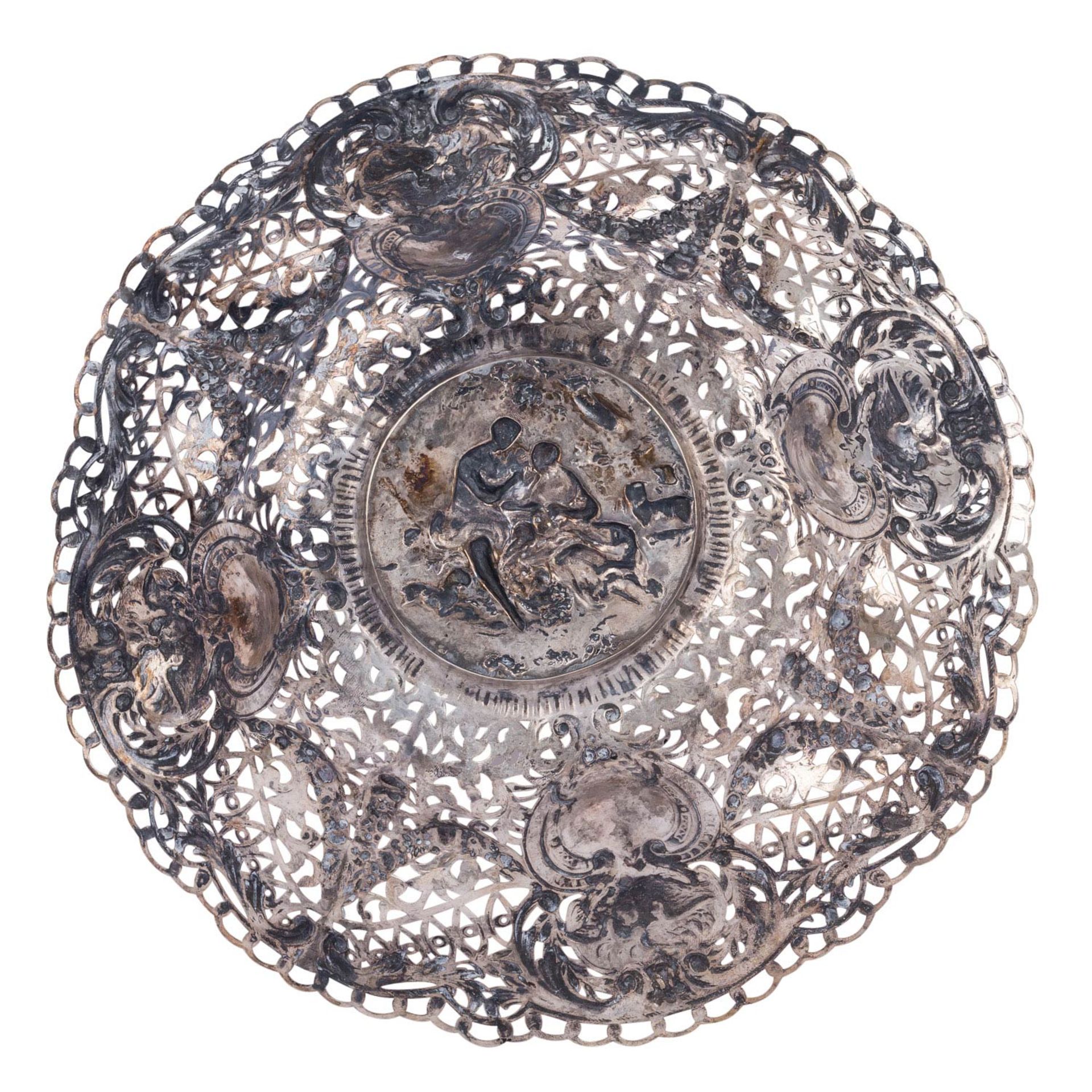 HANAU, (WOHL) GEORG RÜTTINGER, Große Korbschale, 800 Silber, 20. Jh., - Bild 4 aus 6