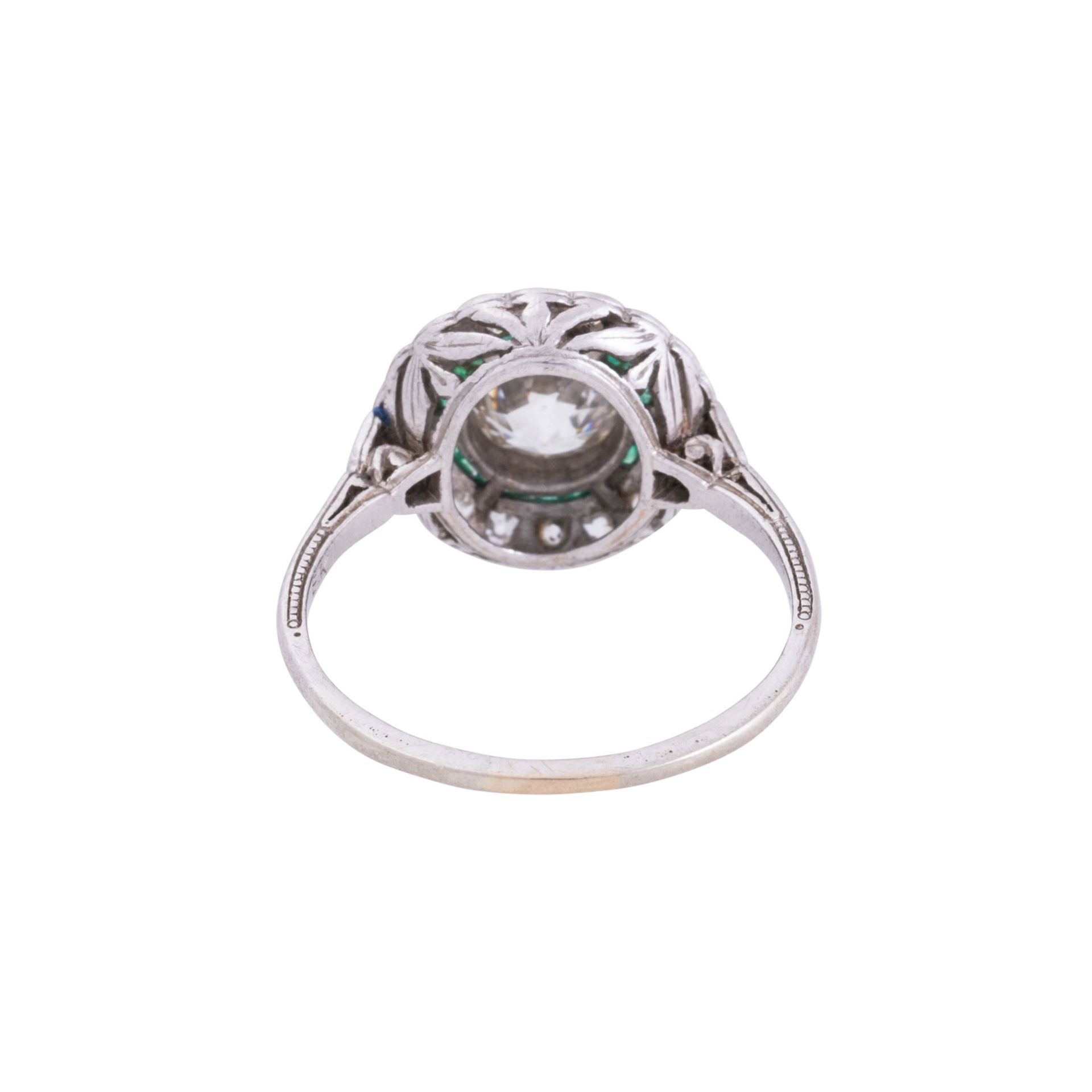 Art Déco Ring mit Altschliffdiamanten zus. ca. 1,1 ct, - Bild 3 aus 4