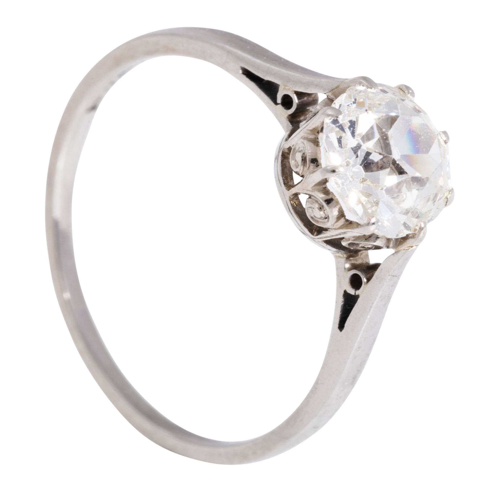 Ring mit Altschliffdiamant ca. 1,10 ct, - Bild 4 aus 4
