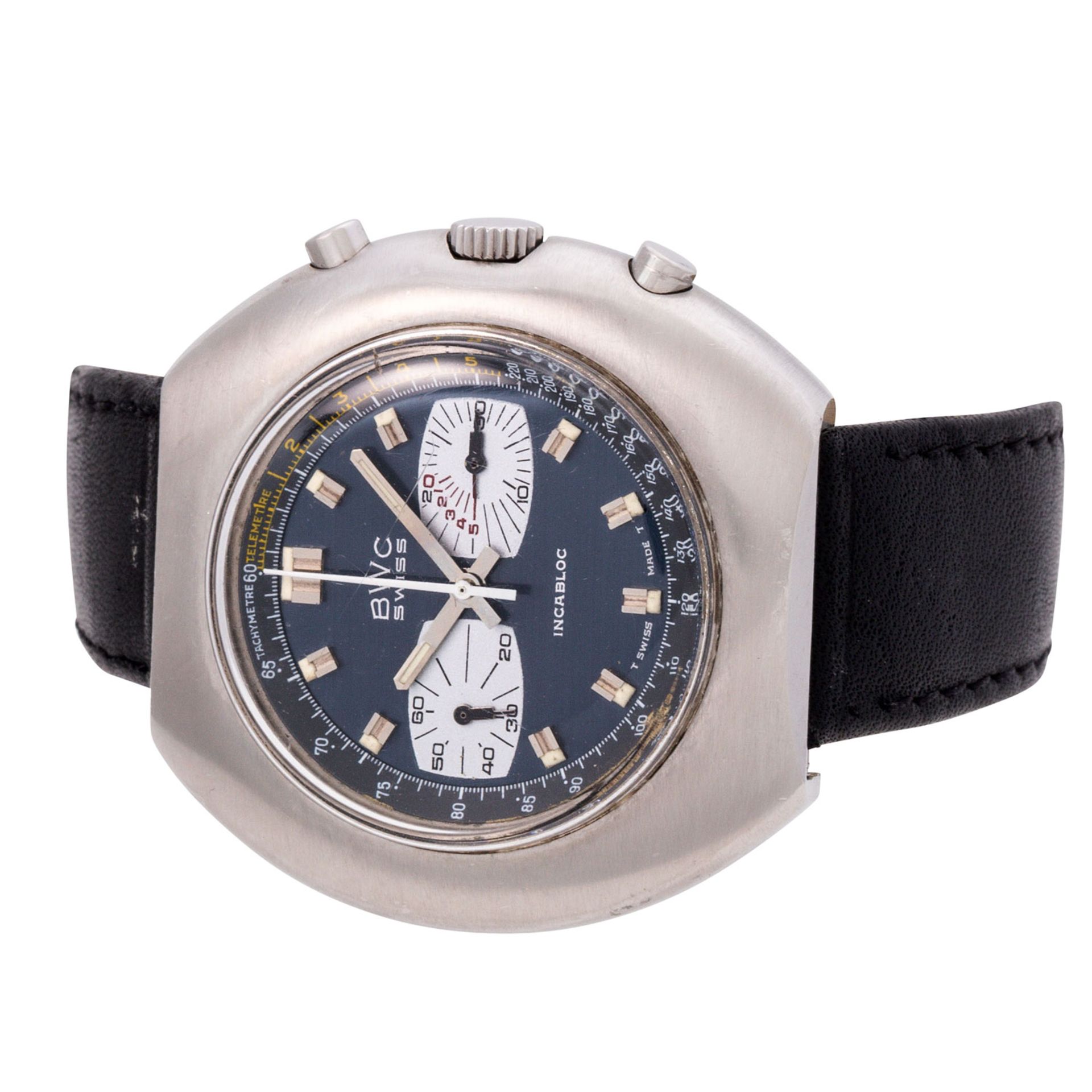 BWC SWISS Vintage Chronograph Herren Armbanduhr.  - Bild 6 aus 7