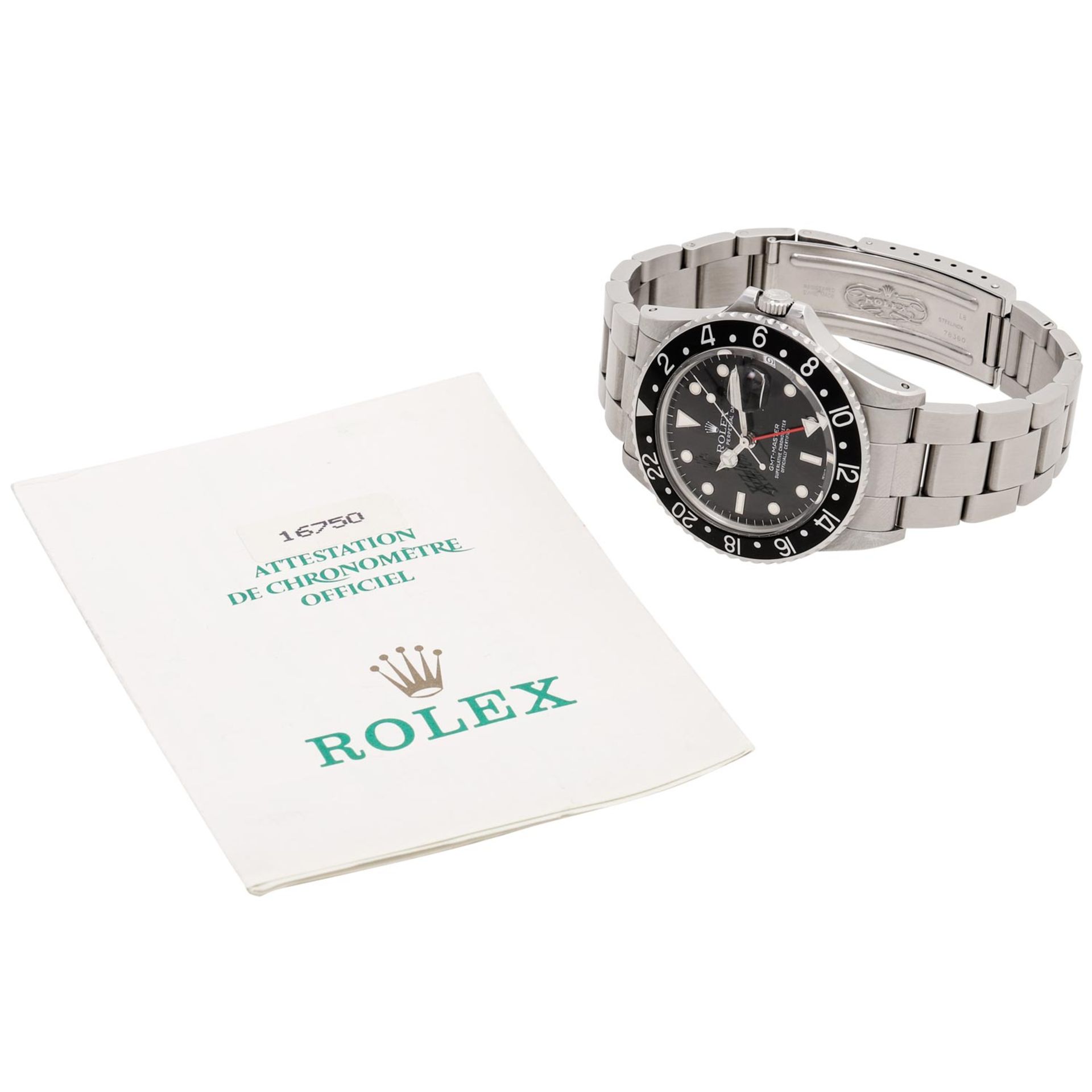 ROLEX Vintage GMT-MASTER "Stardust", Ref. 16750. Armbanduhr aus 1988. - Bild 8 aus 8