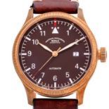 MÜHLE GLASHÜTTE Terrasport "Bronze" limitierte Herrenuhr, Ref. M1-45-08-LB. Aus 2020.