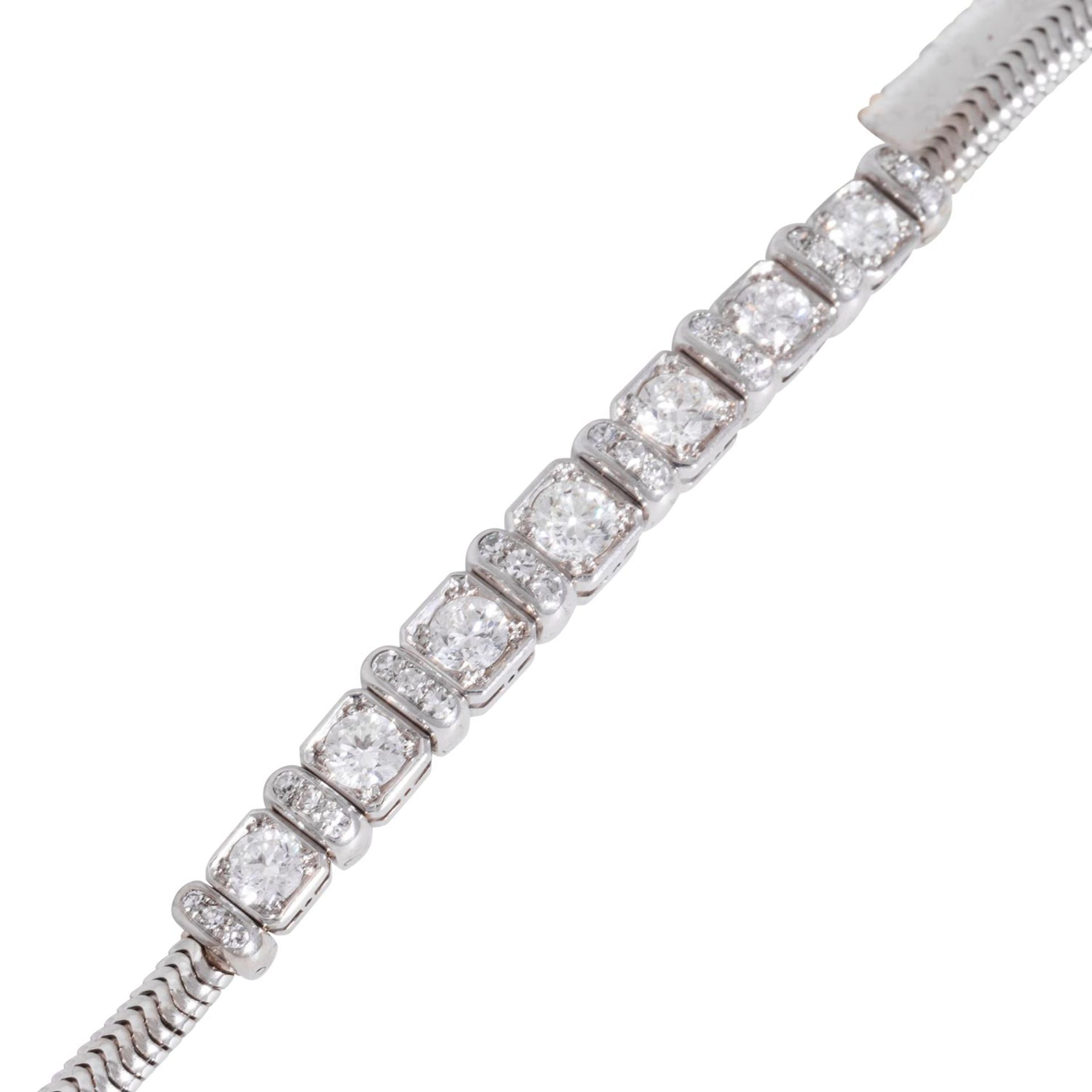 Armband mit Diamanten zus. ca. 2,8 ct,  - Bild 4 aus 5