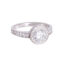 Ring mit Brillant von ca. 0,6 ct,