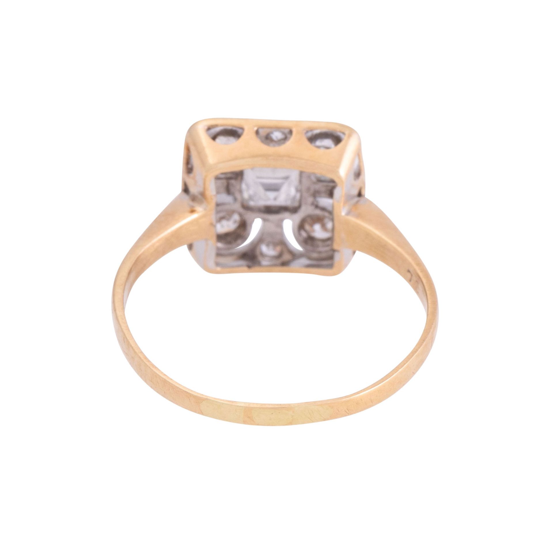 Zierlicher Ring mit Diamanten zus. ca. 0,3 ct  - Bild 3 aus 3