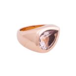 SCHEFFEL Ring mit Morganit in Tropfenform von ca. 5 ct,