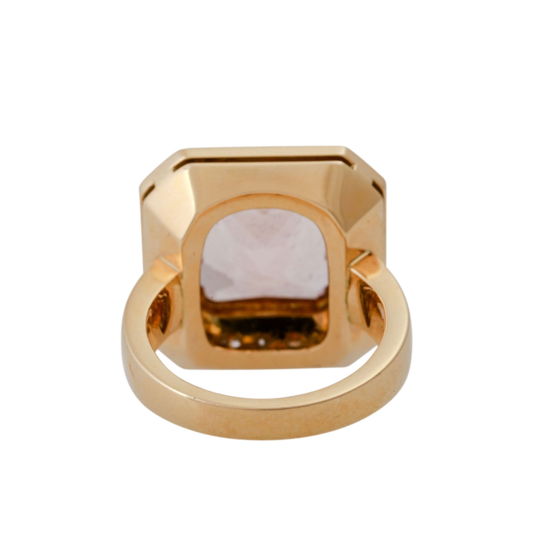 Formschöner Ring mit Morganit von ca. 9,87 ct und Brillanten - Bild 4 aus 6