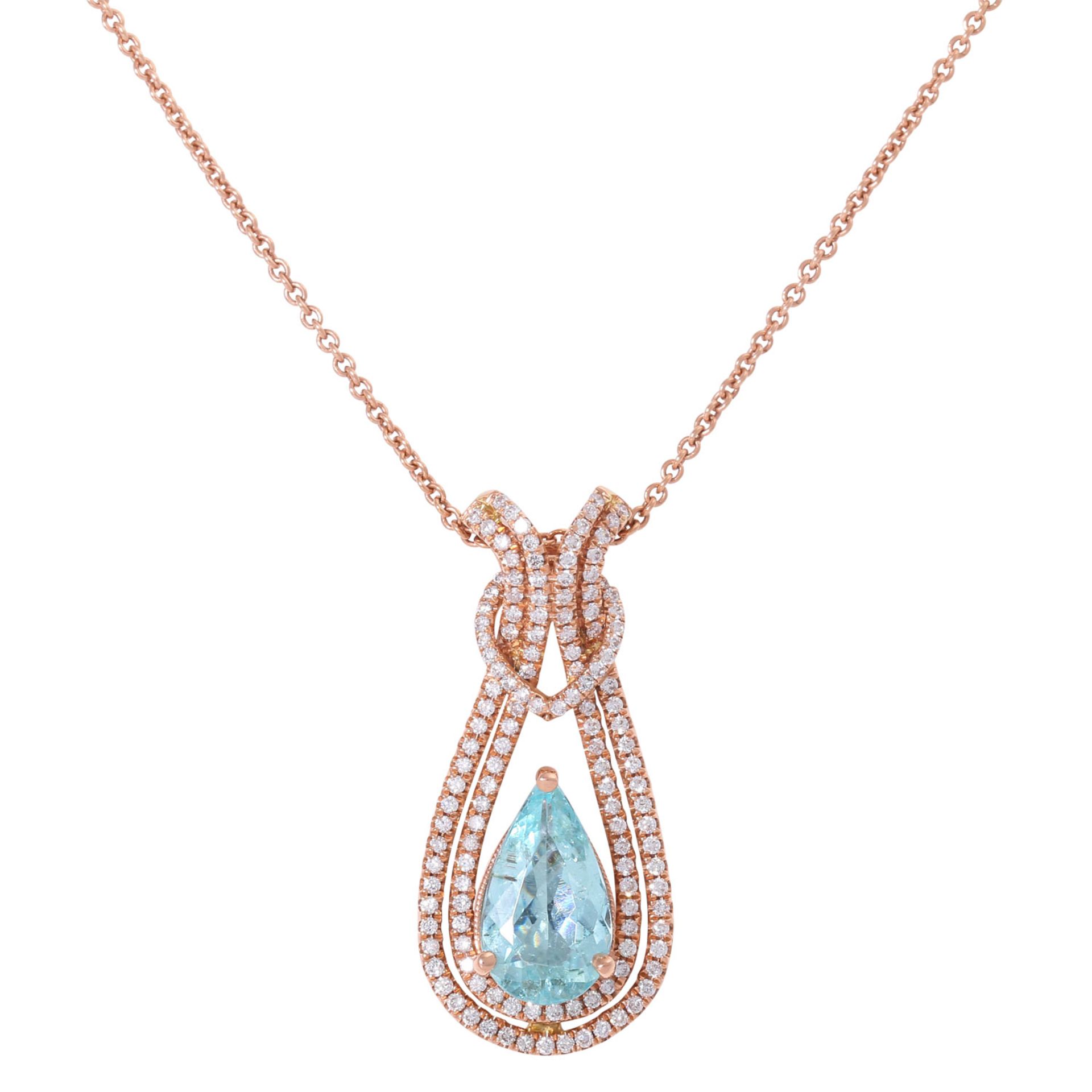 Dekoratives Collier mit Paraiba Turmalin von 2,99 ct