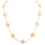 VAN CLEEF & ARPELS Collier "Vintage Alhambra" mit 20 Motiven,