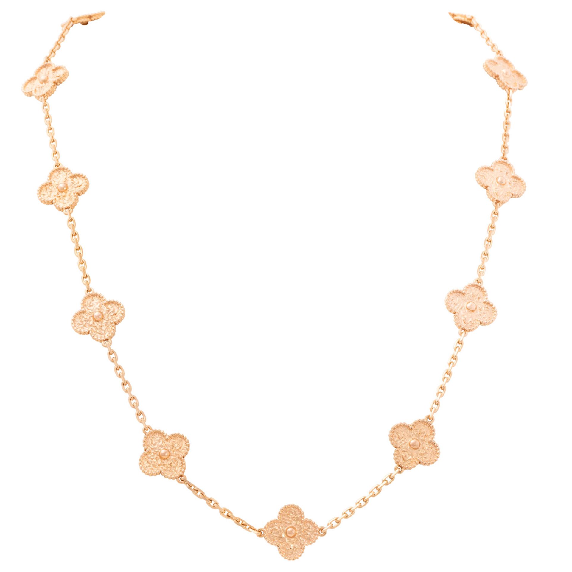 VAN CLEEF & ARPELS Collier "Vintage Alhambra" mit 20 Motiven,