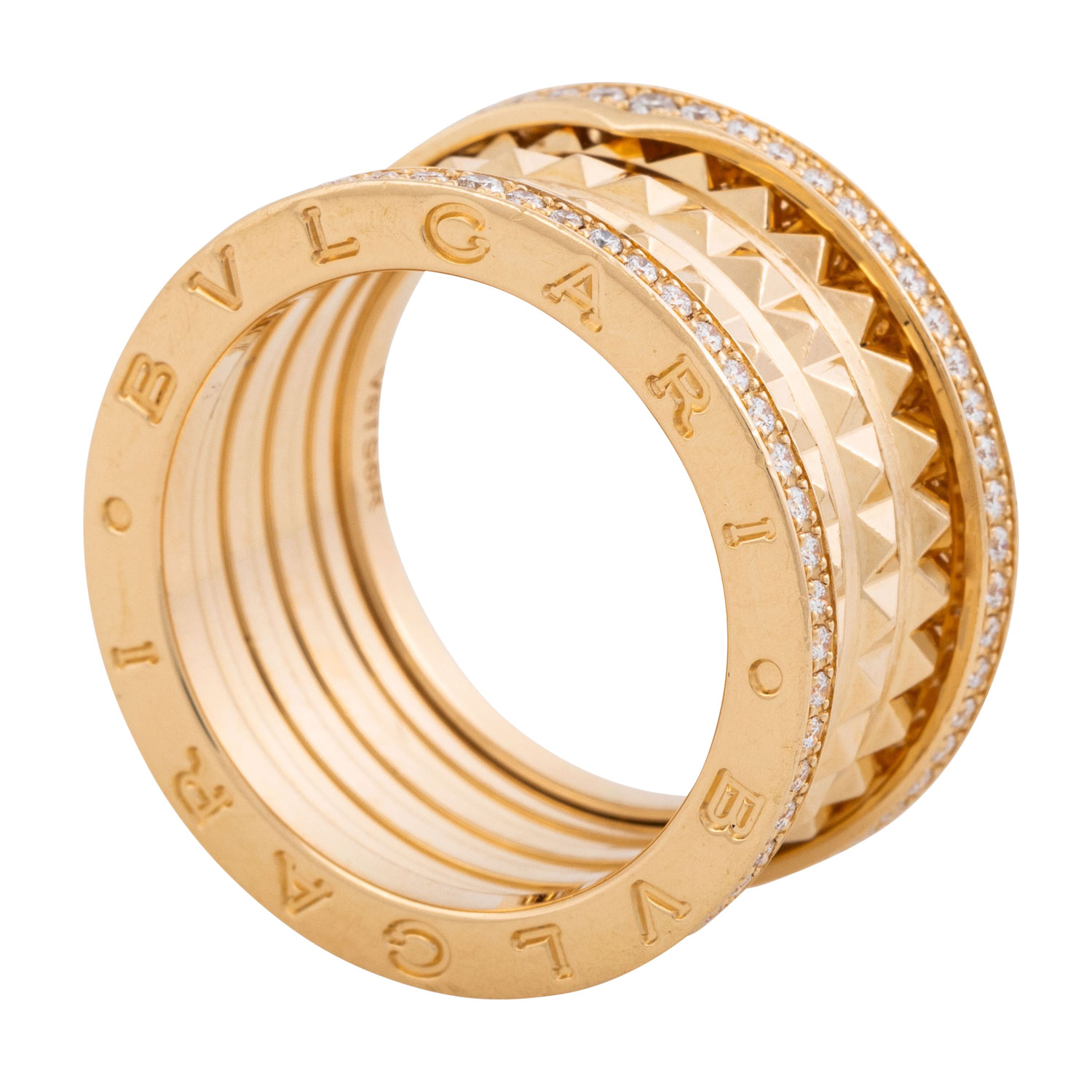 BULGARI Ring "B.zero1 Rock" 4-Band Ring mit Diamantpavé, - Image 4 of 5