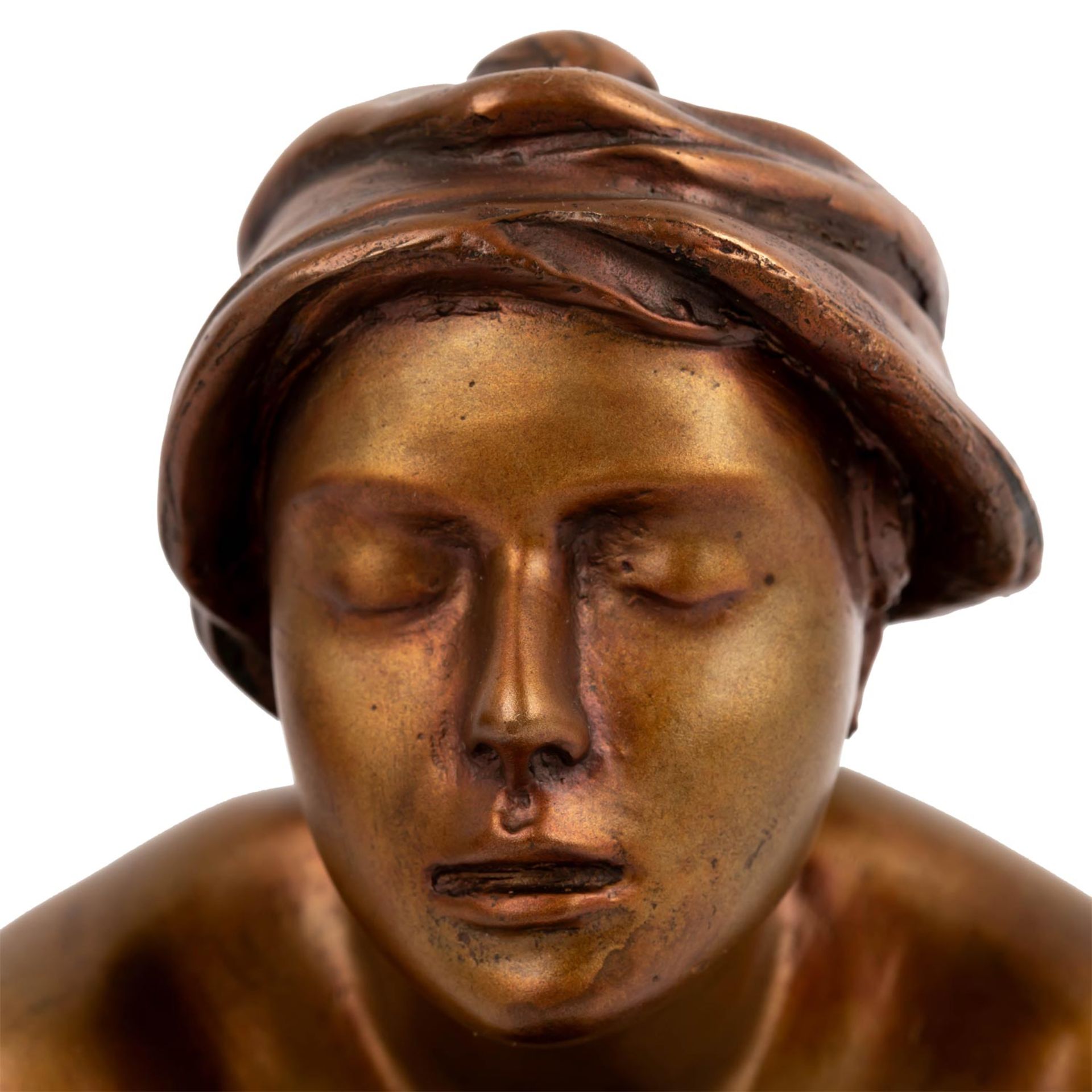 BREKER, ARNO (1900-1991), BRONZEAKT "Mädchen mit Tuch" bzw. "Kniendes Mädchen“, - Bild 2 aus 9