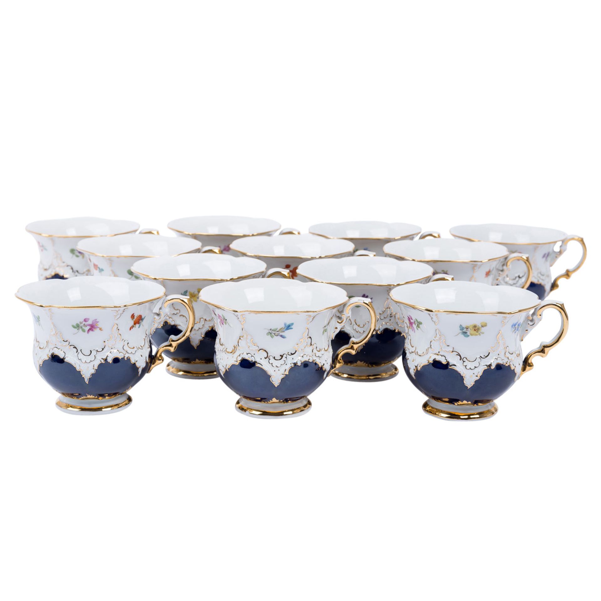 MEISSEN 43-tlg. Kaffeeservice f. 12 Personen 'B-Form', 1. und 2. Wahl, ab 1924. - Bild 5 aus 6