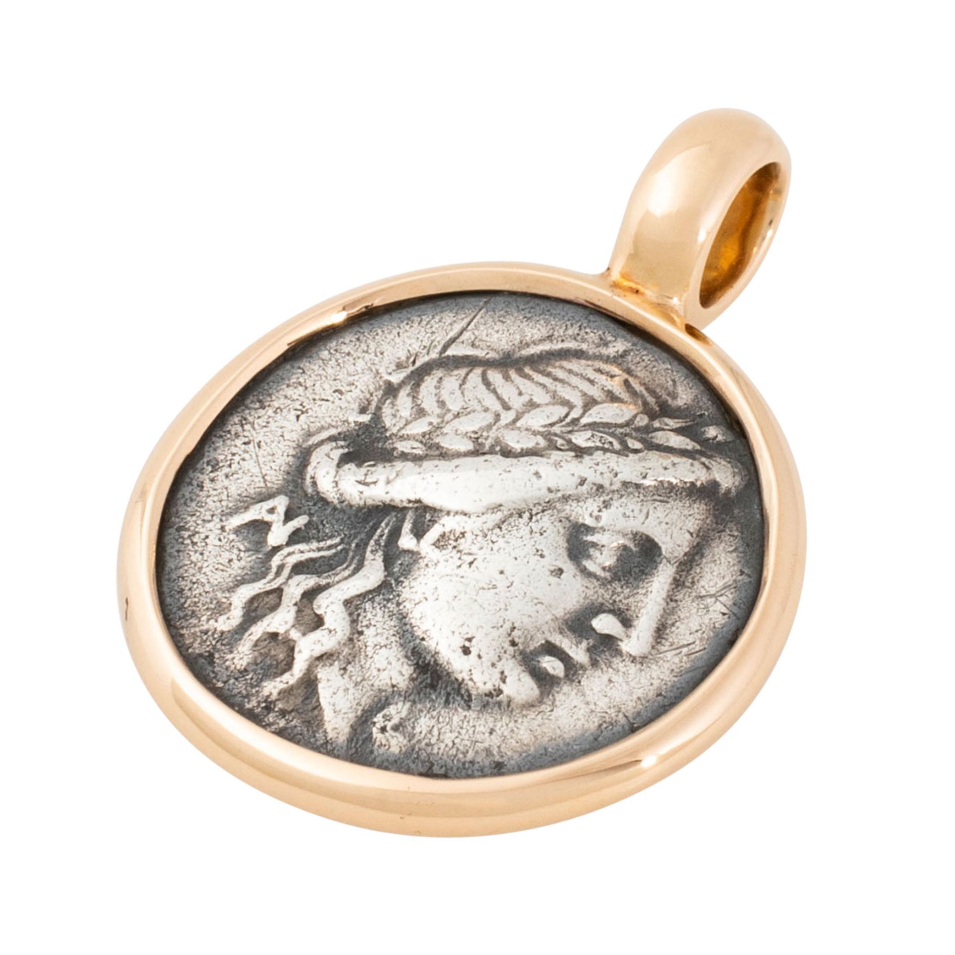 Anhänger mit antiker griechischer Münze,  - Bild 4 aus 5