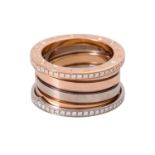 BULGARI Ring "B.zero1 Labyrinth" mit Brillanten von zus. ca. 0,5 ct,