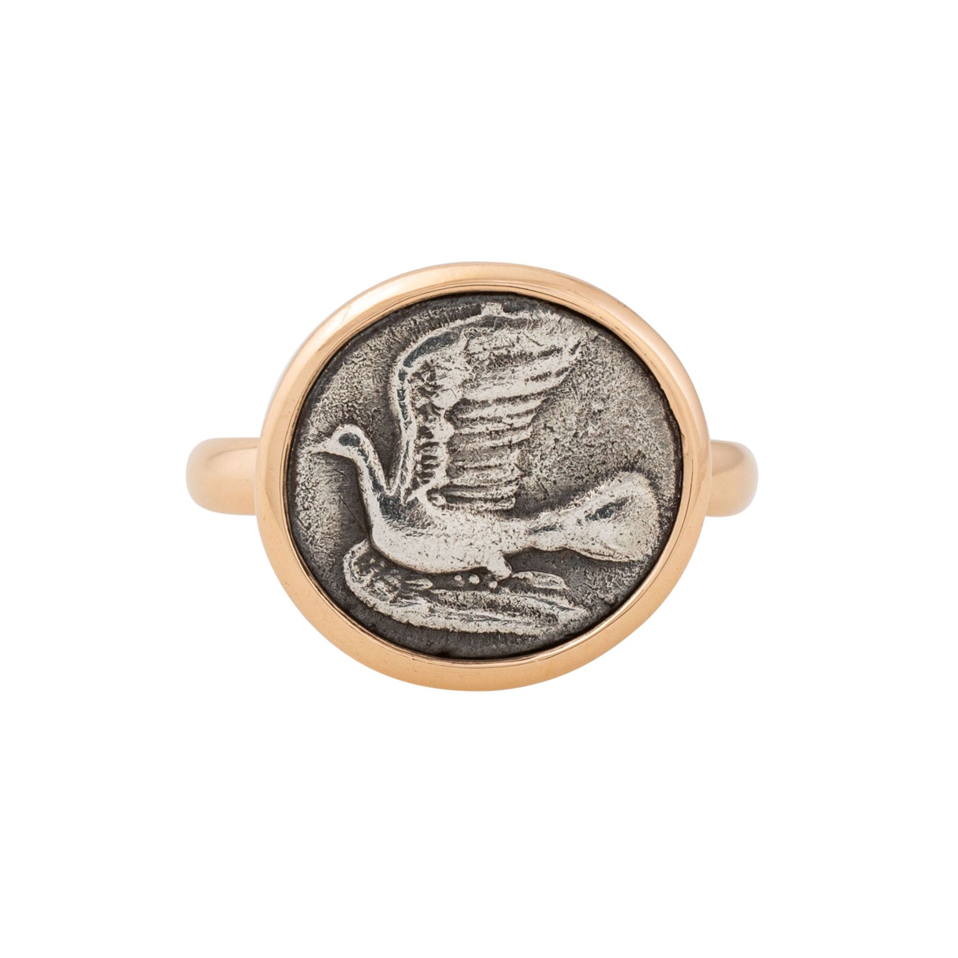 Ring mit antiker griechischer Münze, - Bild 2 aus 4