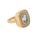 Ring mit Aquamarin und Brillanten