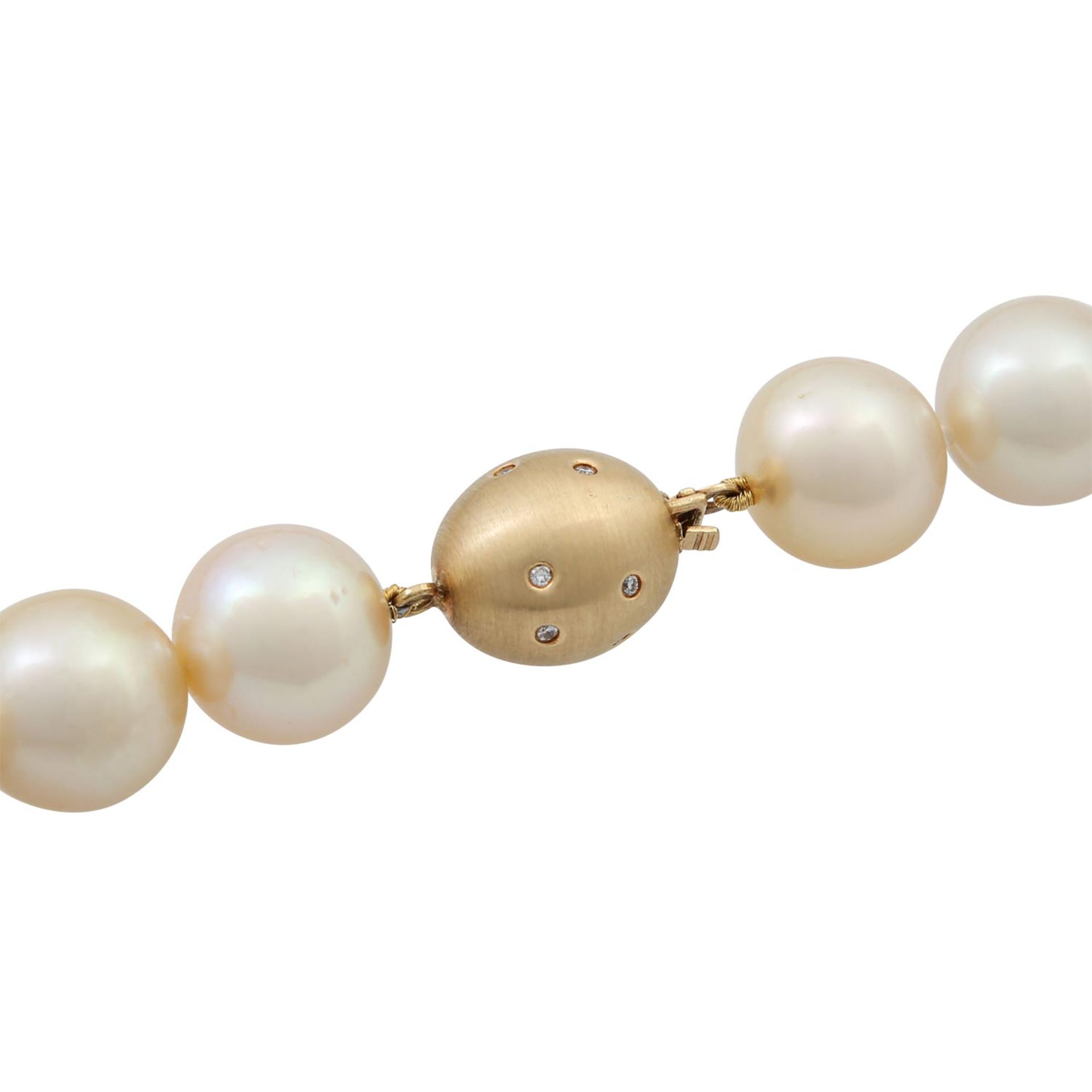 AUTORE Südsee-Perlenkette mit 89 feinen Perlen in zarten goldtönen, - Bild 5 aus 5