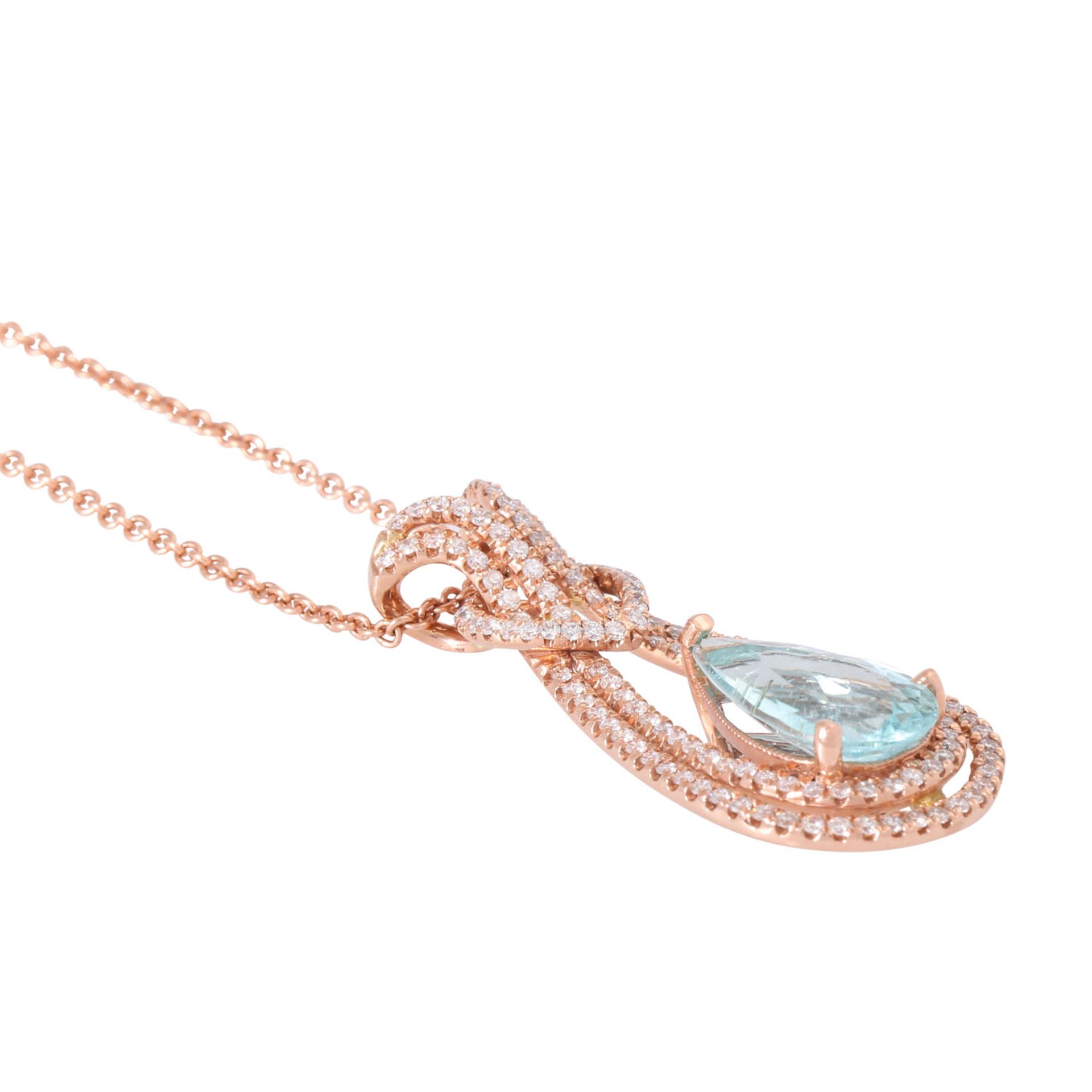 Dekoratives Collier mit Paraiba Turmalin von 2,99 ct - Bild 4 aus 7