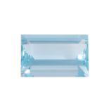 Aquamarin im Baguetteschliff von 39,18 ct, 