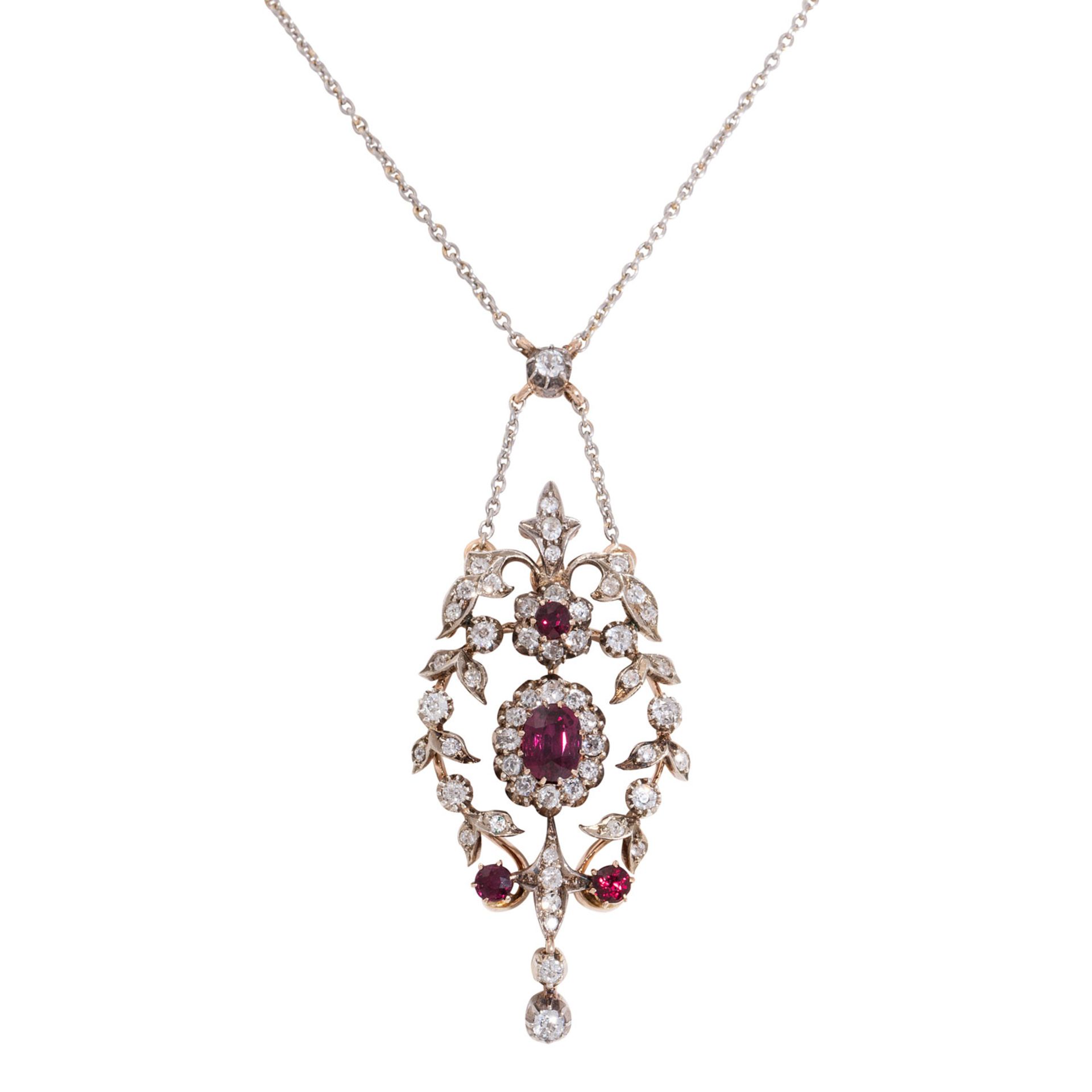 Victorianisches Collier mit Rubinen und Diamanten - Bild 2 aus 6