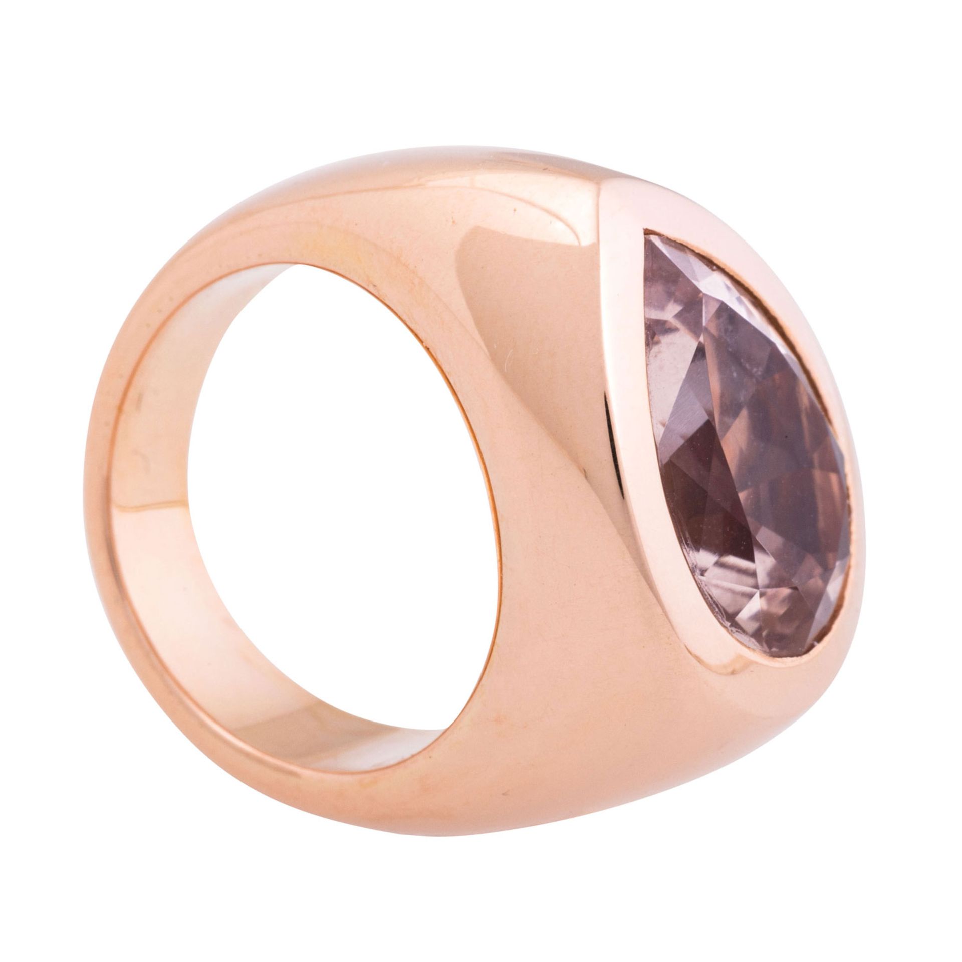 SCHEFFEL Ring mit Morganit in Tropfenform von ca. 5 ct, - Bild 4 aus 4