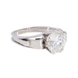 Ring mit Brillant 3,883 ct,