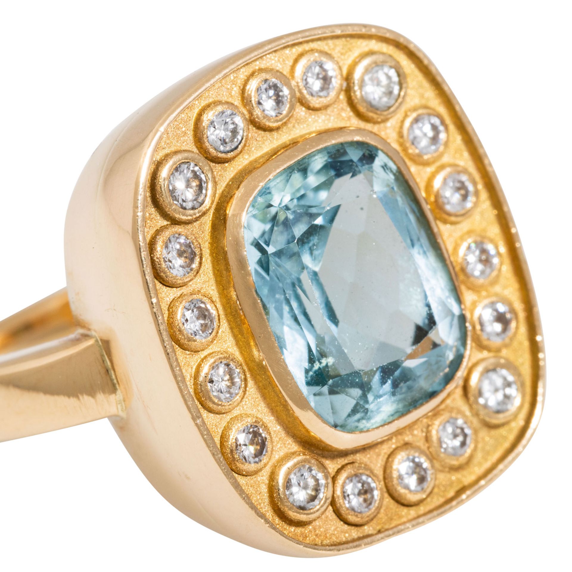 Ring mit Aquamarin und Brillanten - Image 4 of 4