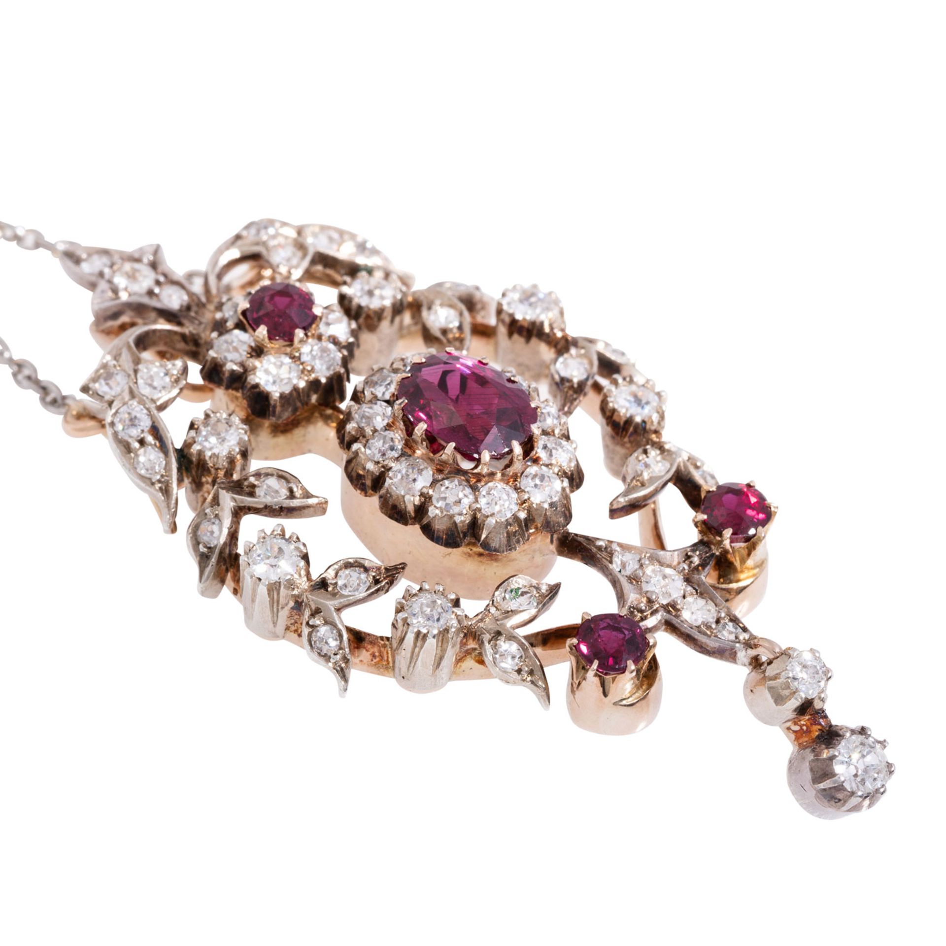 Victorianisches Collier mit Rubinen und Diamanten - Bild 5 aus 6