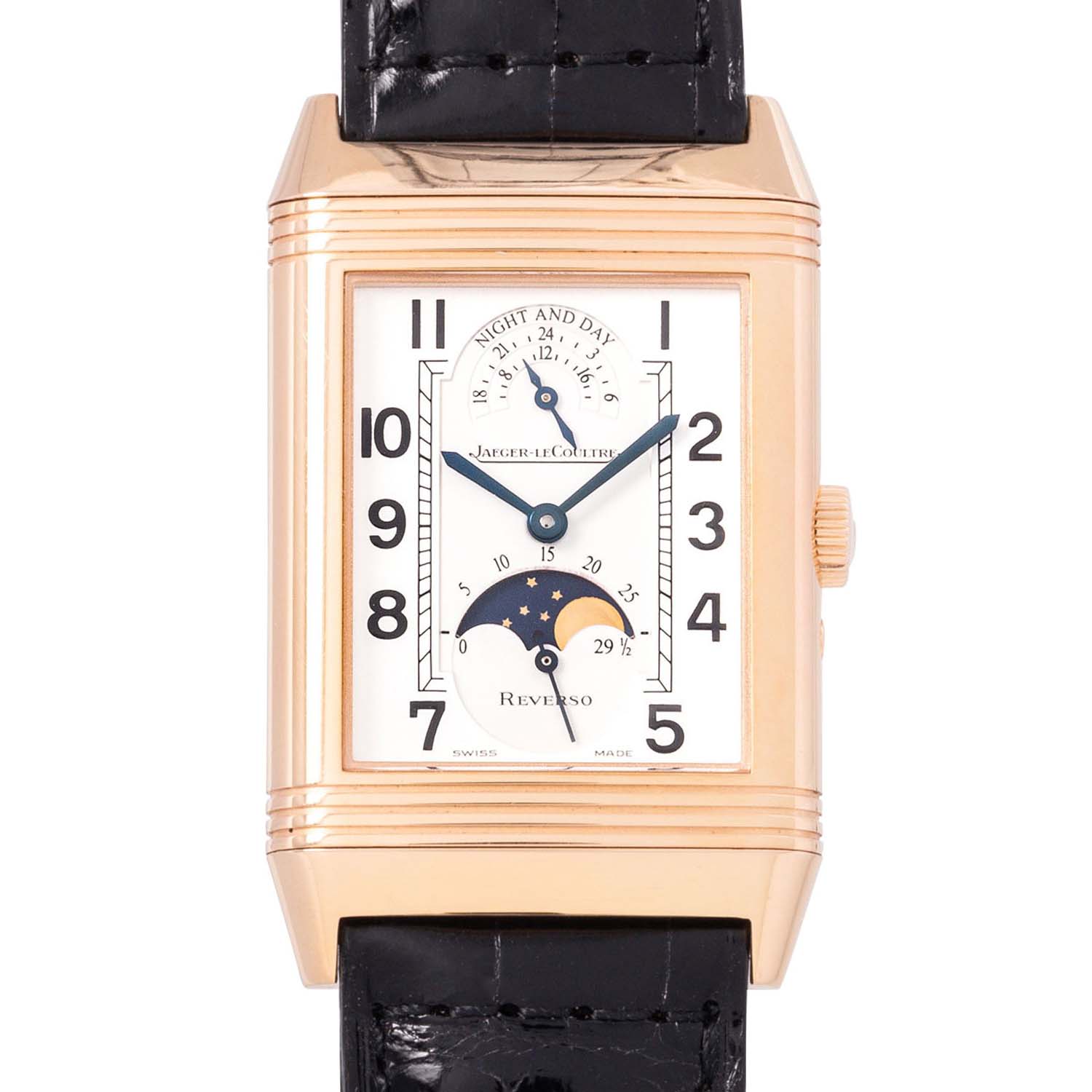 JAEGER-LeCOULTRE limitierte Reverso Night & Day "125 Jahre Wempe", Ref. 270.2.44. Full Set 2003.